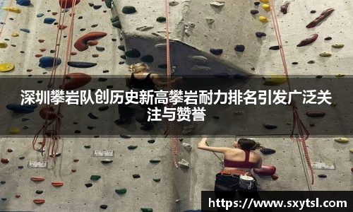 深圳攀岩队创历史新高攀岩耐力排名引发广泛关注与赞誉